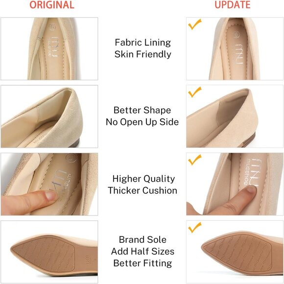 Flat Shoes Women Comfortable Slip on Women's Flats - Picture 5 of 6